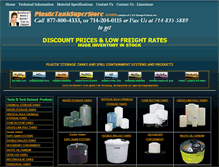 Tablet Screenshot of plastictanksuperstore.com